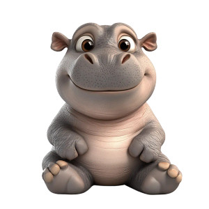 Hippo Baby 3D Cute Vinyl Car Decal Sticker – Waterproof & UV-Resistant 4.0" Hippo Baby 3D Cute Vinyl Car Decal Sticker – Waterproof & UV-Resistant 4.0"