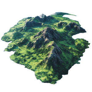 Huge Isolated Island Vinyl Car Decal Sticker – Waterproof & UV-Resistant 4.0"