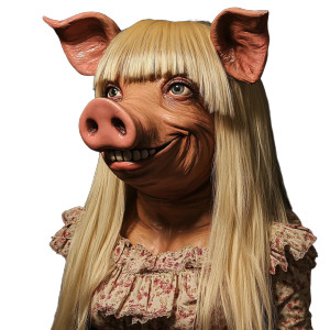 Human Pig Blonde Wig Vinyl Car Decal Sticker – Waterproof & UV-Resistant 4.0" Human Pig Blonde Wig Vinyl Car Decal Sticker – Waterproof & UV-Resistant 4.0"