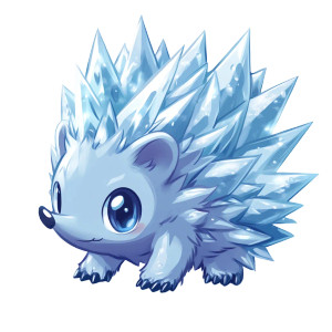 Icy Hedgehog Character Vinyl Car Decal Sticker – Waterproof & UV-Resistant 4.0"