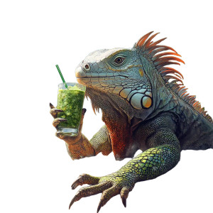 Iguana Marijuana Cocktail Beach Vinyl Car Decal Sticker – Waterproof & UV-Resistant 4.0"