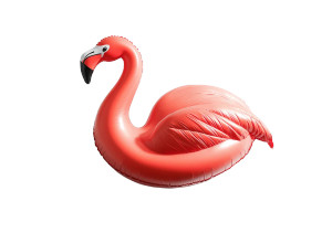 Inflatable Flamingo Pool Float Vinyl Car Decal Sticker – Waterproof & UV-Resistant 5.68"