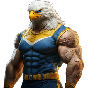 Intimidating Eagle Footballer Vinyl Car Decal Sticker – Waterproof & UV-Resistant 4.0"