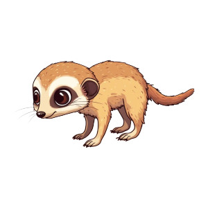 Isometric Anime Meerkat Sniffing Vinyl Car Decal Sticker – Waterproof & UV-Resistant 4.0"