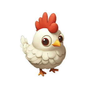 Isometric Chicken Game Art Vinyl Car Decal Sticker – Waterproof & UV-Resistant 4.0"