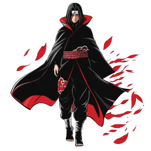 Itachi Uchiha Cartoon White Vinyl Car Decal Sticker – Waterproof & UV-Resistant 4.0"
