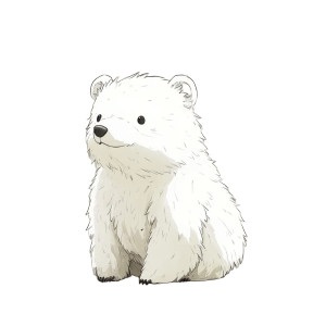 Kawai Bear Ghibli Simple Vinyl Car Decal Sticker – Waterproof & UV-Resistant 4.0"