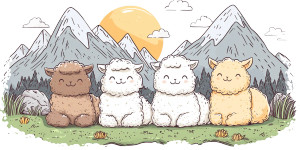Kawaii Alpacas Valley Sketch Vinyl Car Decal Sticker – Waterproof & UV-Resistant 8.0" Kawaii Alpacas Valley Sketch Vinyl Car Decal Sticker – Waterproof & UV-Resistant 8.0"