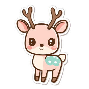Kawaii Chibi Deer Sticker Vinyl Car Decal Sticker – Waterproof & UV-Resistant 4.0" Kawaii Chibi Deer Sticker Vinyl Car Decal Sticker – Waterproof & UV-Resistant 4.0"