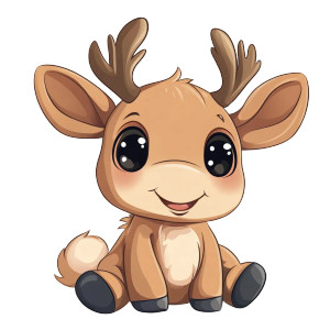 Kawaii Moose Toy Vinyl Car Decal Sticker – Waterproof & UV-Resistant 4.0"