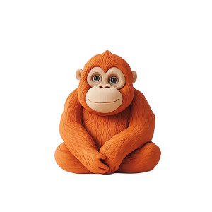 Kawaii Orangutan Clay Vinyl Car Decal Sticker – Waterproof & UV-Resistant 4.0" Kawaii Orangutan Clay Vinyl Car Decal Sticker – Waterproof & UV-Resistant 4.0"