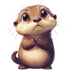 Kawaii Otter Fear Vinyl Car Decal Sticker – Waterproof & UV-Resistant 4.0"