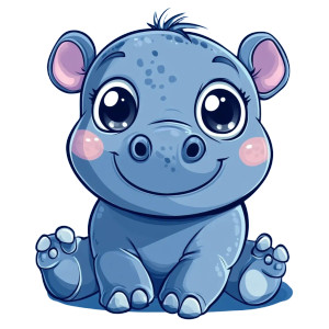 Kawaii Pygmy Hippo Vinyl Car Decal Sticker – Waterproof & UV-Resistant 4.0" Kawaii Pygmy Hippo Vinyl Car Decal Sticker – Waterproof & UV-Resistant 4.0"