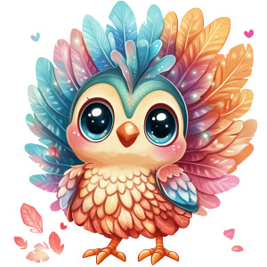 Kawaii Turkey Pastel Colors Vinyl Car Decal Sticker – Waterproof & UV-Resistant 4.0"