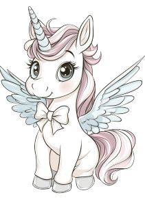 Kawaii Unicorn Coloring Page Vinyl Car Decal Sticker – Waterproof & UV-Resistant 4.0"