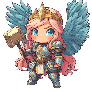 Kawaii Valkyrie Chibi Vinyl Car Decal Sticker – Waterproof & UV-Resistant 4.0" Kawaii Valkyrie Chibi Vinyl Car Decal Sticker – Waterproof & UV-Resistant 4.0"