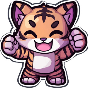 Kawai Tiger Logo Vinyl Car Decal Sticker – Waterproof & UV-Resistant 4.0" Kawai Tiger Logo Vinyl Car Decal Sticker – Waterproof & UV-Resistant 4.0"