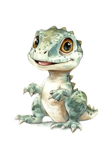 Kid Room Dino Illustration Vinyl Car Decal Sticker – Waterproof & UV-Resistant 4.0"