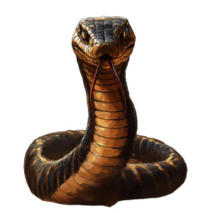 King Cobra Fantasy Art Vinyl Car Decal Sticker – Waterproof & UV-Resistant 4.0"