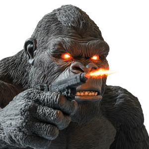 King Kong Laser Eyes Vinyl Car Decal Sticker – Waterproof & UV-Resistant 4.0"