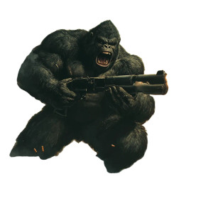 King Kong Minigun Vinyl Car Decal Sticker – Waterproof & UV-Resistant 4.0"