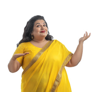 Knowledgeable Aunty Yellow Sari Vinyl Car Decal Sticker – Waterproof & UV-Resistant 4.0"
