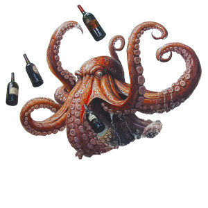 Kraken Wine Trawler Realistic Vinyl Car Decal Sticker – Waterproof & UV-Resistant 4.0"