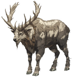 Large Tusked Deer Vinyl Car Decal Sticker – Waterproof & UV-Resistant 4.0"