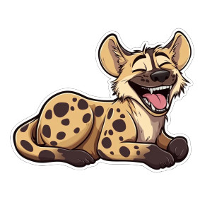 Laughing Hyena Cartoon Sticker Vinyl Car Decal Sticker – Waterproof & UV-Resistant 4.0" Laughing Hyena Cartoon Sticker Vinyl Car Decal Sticker – Waterproof & UV-Resistant 4.0"