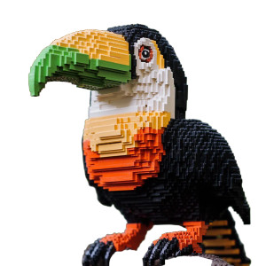Lego Toucan Green Beak Vinyl Car Decal Sticker – Waterproof & UV-Resistant 4.0"