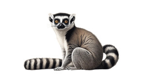 Lemur Madagascar Natural Pose Vinyl Car Decal Sticker – Waterproof & UV-Resistant 7.14"