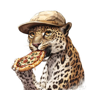 Leopard Hat Pizza White Vinyl Car Decal Sticker – Waterproof & UV-Resistant 4.0" Leopard Hat Pizza White Vinyl Car Decal Sticker – Waterproof & UV-Resistant 4.0"