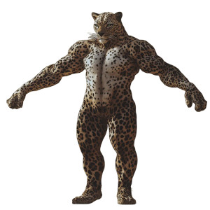Leopard Human Hybrid Full Body Vinyl Car Decal Sticker – Waterproof & UV-Resistant 4.0"
