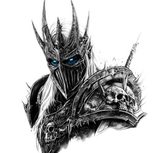 Lich King Tattoo Design Vinyl Car Decal Sticker – Waterproof & UV-Resistant 4.0"