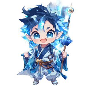 Lightning Sprite Chibi Vinyl Car Decal Sticker – Waterproof & UV-Resistant 4.0"