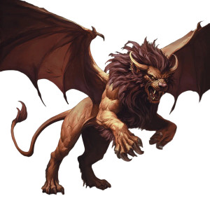 Manticore Dnd Style Vinyl Car Decal Sticker – Waterproof & UV-Resistant 4.0"