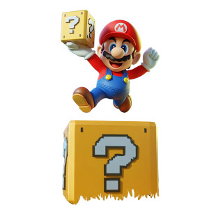 Mario Jumping Questionmark Box Vinyl Car Decal Sticker – Waterproof & UV-Resistant 4.0"