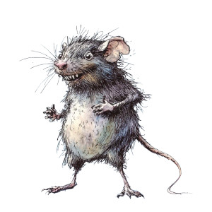 Marty Rat Watercolor Vinyl Car Decal Sticker – Waterproof & UV-Resistant 4.0"