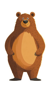 Mascot Brown Bear Vector Vinyl Car Decal Sticker – Waterproof & UV-Resistant 4.0"