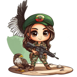 Mexican Latina Chibi Soldier Vinyl Car Decal Sticker – Waterproof & UV-Resistant 4.0" Mexican Latina Chibi Soldier Vinyl Car Decal Sticker – Waterproof & UV-Resistant 4.0"
