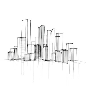 Minimalistic City Line Art Vinyl Car Decal Sticker – Waterproof & UV-Resistant 4.0"