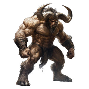 Minotaur Muscular Running Vinyl Car Decal Sticker – Waterproof & UV-Resistant 4.0"