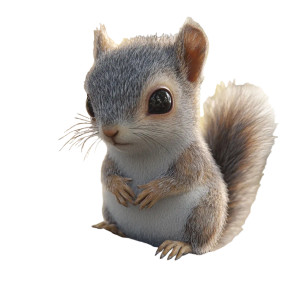 Moist Squirrel Photo Vinyl Car Decal Sticker – Waterproof & UV-Resistant 4.0"