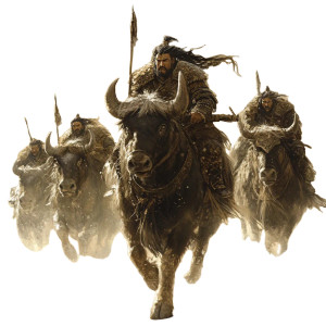 Mongol Horde Yaks Vinyl Car Decal Sticker – Waterproof & UV-Resistant 4.0"