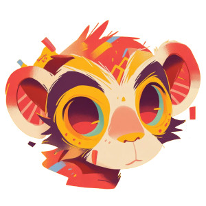 Monkey Big Eyes Orange Vinyl Car Decal Sticker – Waterproof & UV-Resistant 4.0"