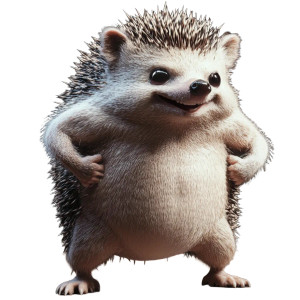 Muscular Funny Happy Hedgehog Vinyl Car Decal Sticker – Waterproof & UV-Resistant 4.0"