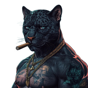 Muscular Panther Cigar Mafia Vinyl Car Decal Sticker – Waterproof & UV-Resistant 4.0" Muscular Panther Cigar Mafia Vinyl Car Decal Sticker – Waterproof & UV-Resistant 4.0"