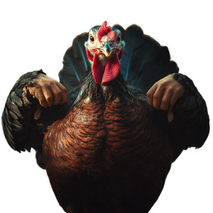 Muscular Turkey Armpits 4K Vinyl Car Decal Sticker – Waterproof & UV-Resistant 4.0"