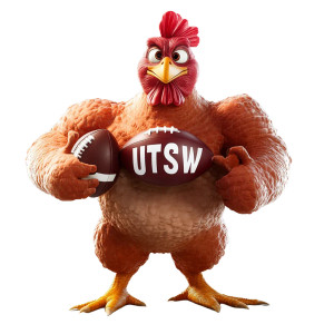 Muscular Turkey Football Radiation Vinyl Car Decal Sticker – Waterproof & UV-Resistant 4.0"