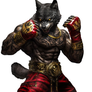 Muscular Wolf Mma Fighter Vinyl Car Decal Sticker – Waterproof & UV-Resistant 4.0"